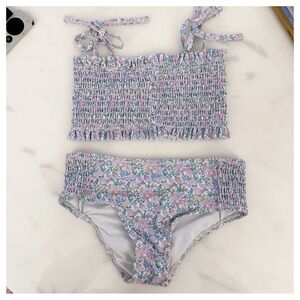 NWT Chiltern Lane Noelle Tankini floral multi blue/pink size 5/6